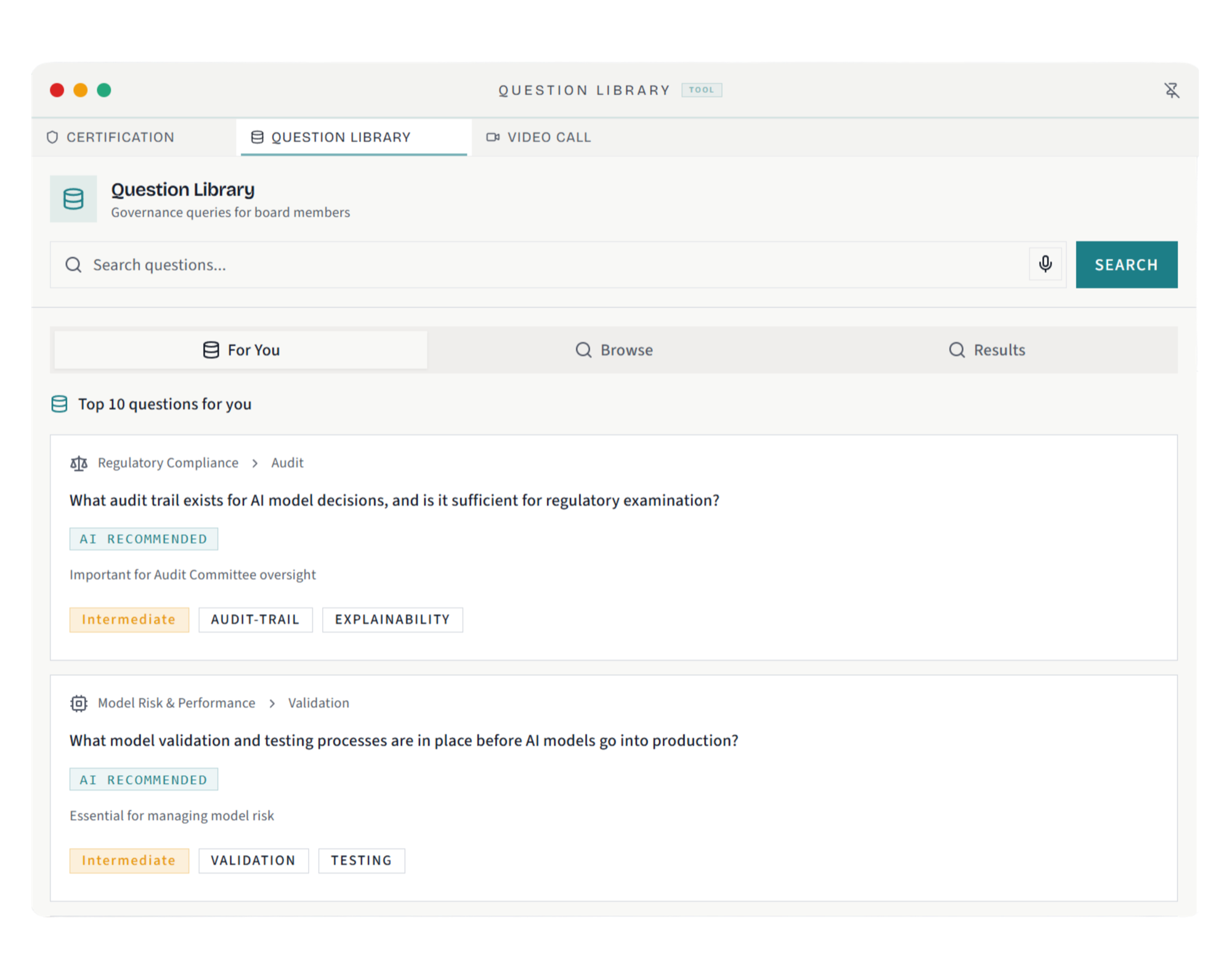 Question Library